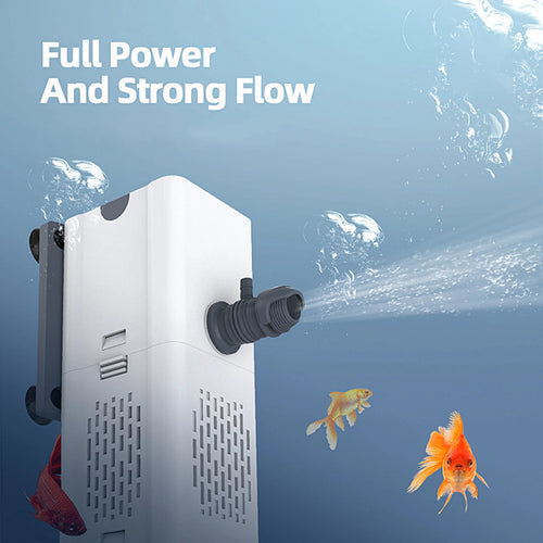 15W Filter, Fish Tank Filter Filtration Pump Circulation Internal Filter with Maximum of 1000L/H Adjustable Airflow Quiet and