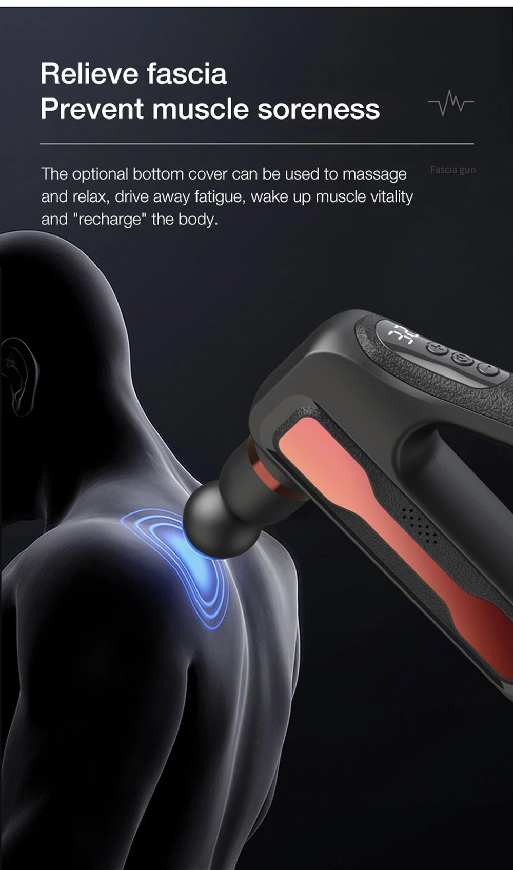 Electric Massage Gun 32 Level Fascia Gun Deep Tissue Neck Body Back Muscle Sport Massager Relaxation Pain Relief Exercise