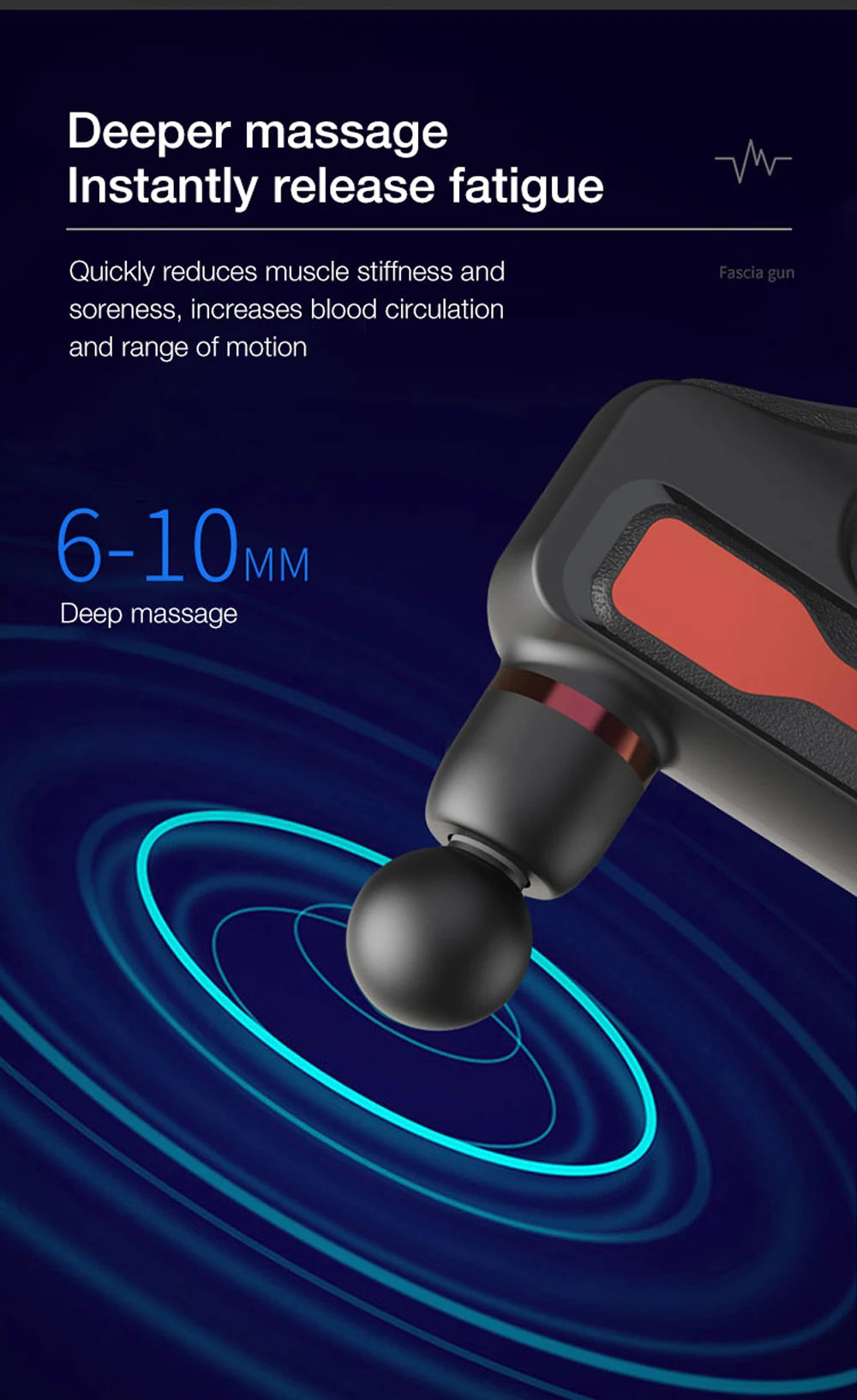 Electric Massage Gun 32 Level Fascia Gun Deep Tissue Neck Body Back Muscle Sport Massager Relaxation Pain Relief Exercise