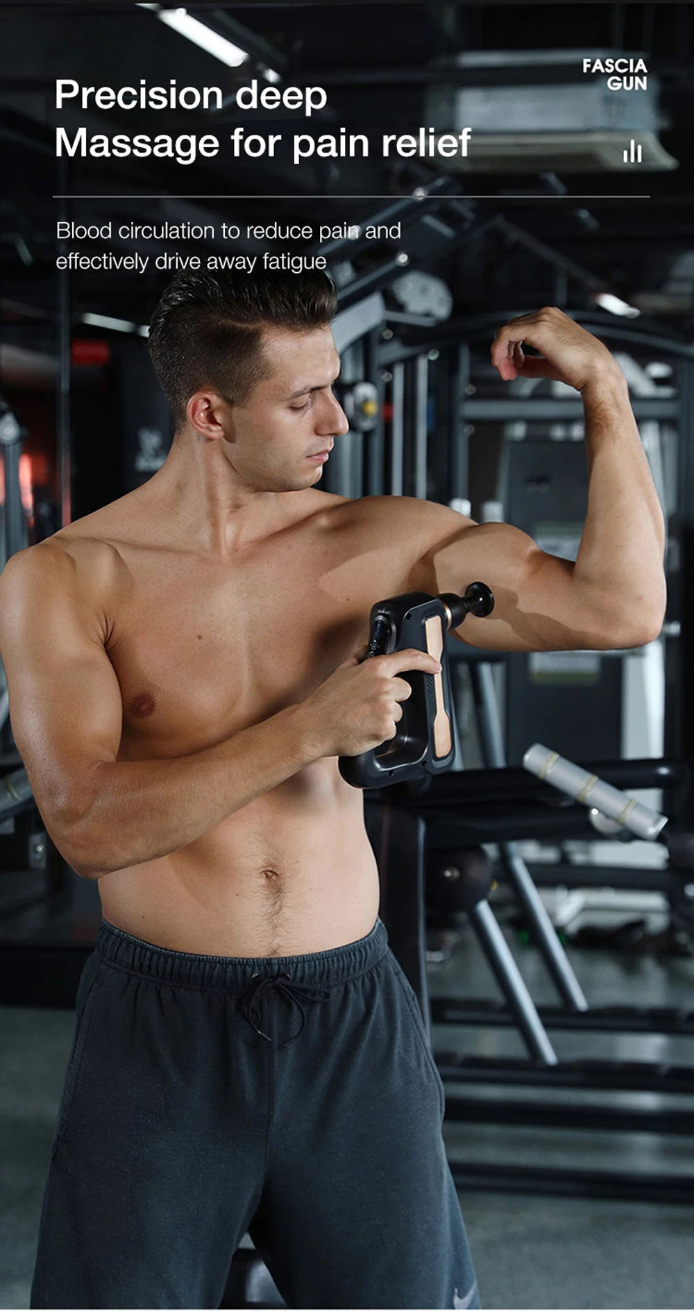 Electric Massage Gun 32 Level Fascia Gun Deep Tissue Neck Body Back Muscle Sport Massager Relaxation Pain Relief Exercise